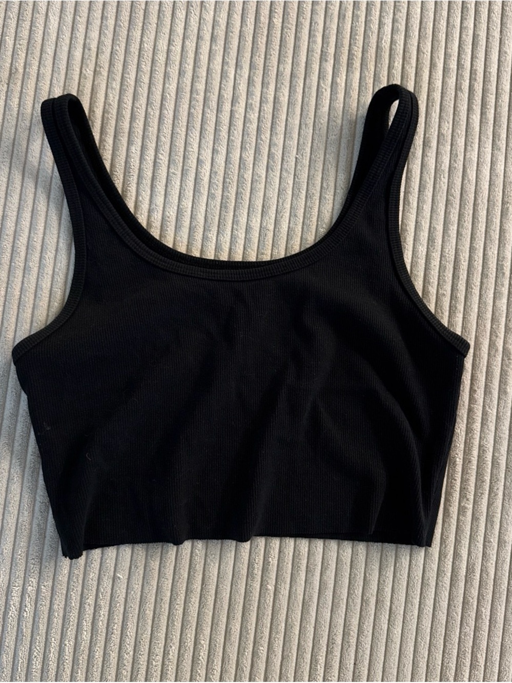 wild fable Black Ribbed Crop Tank